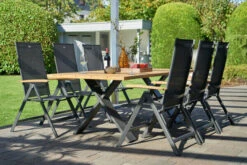 HARTMAN Xanadu Esstisch, Xerix, Alu / Teakholz, 220 X 100 Cm, X-Gestell -Ausgewählte Geschäfte Für Garten- Und Outdoor-Produkte 4 20405.jpg