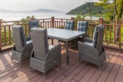 OUTFLEXX Dining Tisch, Grau, Polyrattan, 180 X 120 Cm, Tischplatte Spraystone, 8mm -Ausgewählte Geschäfte Für Garten- Und Outdoor-Produkte 4 20658.jpg