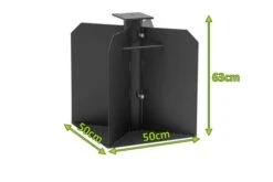 OUTFLEXX Bodenanker XXL Für Ampelschirme, Anthrazit, Pulverbesch. Stahl, 50x50x63 Cm, Zum Einbetonieren -Ausgewählte Geschäfte Für Garten- Und Outdoor-Produkte 4 21594.jpg