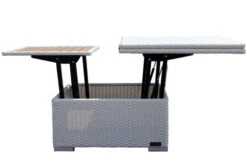 OUTFLEXX Loungetisch Höhenverstellbar, Weiß, Polyrattan, 75/152x75x40/64,5cm -Ausgewählte Geschäfte Für Garten- Und Outdoor-Produkte 4 2511 18.jpg