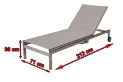 OUTFLEXX Rollliege, Silber, Edelstahl/Textilene,mit Verstellbarer Rückenlehne, 212x71x36cm 10 OUTFLEXX Rollliege, Silber, Edelstahl/Textilene,mit Verstellbarer Rückenlehne, 212x71x36cm -Ausgewählte Geschäfte Für Garten- Und Outdoor-Produkte 4 7100 3.jpg