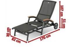 HARTMAN Da Vinci Gartenliege, Xerix/anthrazit, Alu/Textilene, 170 X 82 X 30 Cm, Mit FSC-Teak-Armlehnen -Ausgewählte Geschäfte Für Garten- Und Outdoor-Produkte 5 11664 1.jpg