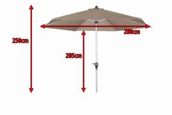 DOPPLER Active Auto Tilt Mittelstockschirm, Greige, Aluminium/Textil, Ø 280 Cm, Mit Kurbel -Ausgewählte Geschäfte Für Garten- Und Outdoor-Produkte 5 12352 3.jpg