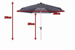DOPPLER Active Auto Tilt Mittelstockschirm, Anthrazit, Aluminium/Textil, Ø 280 Cm, Mit Kurbel -Ausgewählte Geschäfte Für Garten- Und Outdoor-Produkte 5 12352 5.jpg