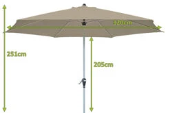 DOPPLER Active Auto Tilt Mittelstockschirm, Greige, Aluminium/Textil, Ø 320 Cm, Mit Kurbel -Ausgewählte Geschäfte Für Garten- Und Outdoor-Produkte 5 12353 3.jpg