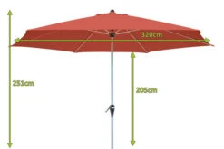 DOPPLER Active Auto Tilt Mittelstockschirm, Terrakotta, Aluminium/Textil, Ø 320 Cm, Mit Kurbel -Ausgewählte Geschäfte Für Garten- Und Outdoor-Produkte 5 12353 4.jpg