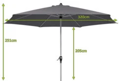 DOPPLER Active Auto Tilt Mittelstockschirm, Anthrazit, Aluminium/Textil, Ø 320 Cm, Mit Kurbel -Ausgewählte Geschäfte Für Garten- Und Outdoor-Produkte 5 12353 5.jpg