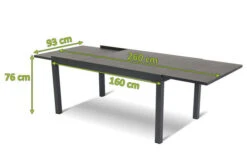 HARTMAN Ausziehtisch Tipperary Xerix/stone Grey, Aluminium/HPL, 160/260x93cm -Ausgewählte Geschäfte Für Garten- Und Outdoor-Produkte 5 13462.jpg