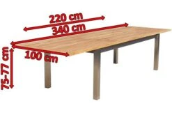 OUTFLEXX Ausziehtisch, FSC-Teakholz/Edelstahl, Plattenstärke 30mm, 220/340x100cm 15 OUTFLEXX Ausziehtisch, FSC-Teakholz/Edelstahl, Plattenstärke 30mm, 220/340x100cm -Ausgewählte Geschäfte Für Garten- Und Outdoor-Produkte 5 13486.jpg