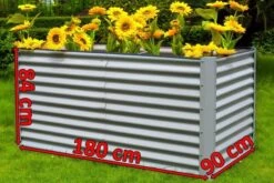 OUTFLEXX Hochbeet, Silber, Zincalume, Pulverbeschichtet, 180 X 90 X 84 Cm -Ausgewählte Geschäfte Für Garten- Und Outdoor-Produkte 5 13724.jpg