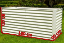 OUTFLEXX Hochbeet, Creme, Zincalume, Pulverbeschichtet, 180 X 90 X 84 Cm -Ausgewählte Geschäfte Für Garten- Und Outdoor-Produkte 5 13725.jpg