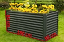 OUTFLEXX Hochbeet, Anthrazit, Zincalume, Pulverbeschichtet, 180 X 90 X 84 Cm -Ausgewählte Geschäfte Für Garten- Und Outdoor-Produkte 5 13726.jpg