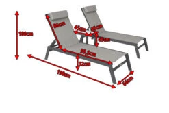 VILLANA 2er-Set Sonnenliegen, Anthrazit/grau, Alu/Textil, 198x66x32cm, Mit Beistelltisch 45x45cm -Ausgewählte Geschäfte Für Garten- Und Outdoor-Produkte 5 13885.jpg