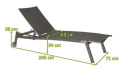 STERN Allround Rollenliege, Silbergrau, Edelstahl/Textil, 200x71x38 Cm, Verstellbare Rückenlehne -Ausgewählte Geschäfte Für Garten- Und Outdoor-Produkte 5 15897 2.jpg