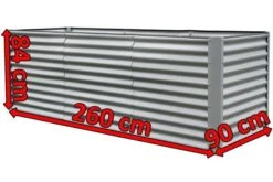 OUTFLEXX Set Hochbeet Mit Erweiterungsmodul, Silber, Zincalume, 180+80cm -Ausgewählte Geschäfte Für Garten- Und Outdoor-Produkte 5 16092.jpg
