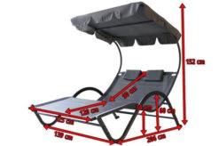 OUTFLEXX Doppelliege, Anthrazit, Polyester/Stahl Pulverbeschichtet, 205x138x34cm, Inkl. Nackenkissen, Rollbar -Ausgewählte Geschäfte Für Garten- Und Outdoor-Produkte 5 16102.jpg