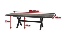 SIENA GARDEN Sincro Ausziehtisch, Anthrazit/natur-grau, Alu/Keramik, 205/265x103 Cm -Ausgewählte Geschäfte Für Garten- Und Outdoor-Produkte 5 16598.jpg