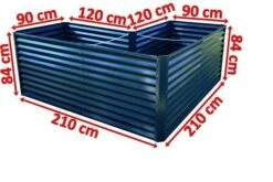 OUTFLEXX Eck-Hochbeet, Anthrazit, Zincalume, 210x210x90x84cm -Ausgewählte Geschäfte Für Garten- Und Outdoor-Produkte 5 18170.jpg