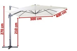 OUTFLEXX Ampelschirm, Anthrazit/creme, Pulverbesch. Aluminium, 400x300cm, Inkl. Plattenständer 17 OUTFLEXX Ampelschirm, Anthrazit/creme, Pulverbesch. Aluminium, 400x300cm, Inkl. Plattenständer -Ausgewählte Geschäfte Für Garten- Und Outdoor-Produkte 5 18347.jpg