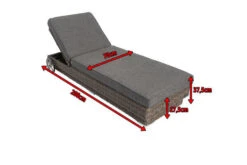 OUTFLEXX Rollliege, Grau, Polyrattan, 200x70x27,5cm, Rückenlehne 5-fach Verstellbar -Ausgewählte Geschäfte Für Garten- Und Outdoor-Produkte 5 18367.jpg