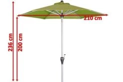 DOPPLER Active Auto Tilt Mittelstockschirm, Fresh Green, Aluminium/Textil, Ø210cm, Höhenverstellbar Knickbar, Mit Kurbel -Ausgewählte Geschäfte Für Garten- Und Outdoor-Produkte 5 18592 2.jpg