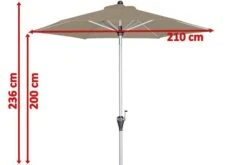 DOPPLER Active Auto Tilt Mittelstockschirm, Greige, Aluminium/Textil, Ø210cm, Höhenverstellbar, Knickbar, Mit Kurbel -Ausgewählte Geschäfte Für Garten- Und Outdoor-Produkte 5 18592 3.jpg