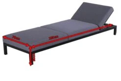 HARTMAN Adam Gartenliege, Flanelle, Alu/Sunbrella, 195x70x30cm, Rückenlehne Verstellbar, Inkl. Kopfkissen -Ausgewählte Geschäfte Für Garten- Und Outdoor-Produkte 5 18732.jpg