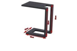 HARTMAN Tim Beistelltisch, Schwarz, Aluminium, 30x50cm, Perfekt Für Liegen -Ausgewählte Geschäfte Für Garten- Und Outdoor-Produkte 5 18734.jpg