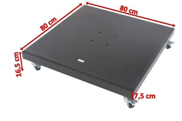 OUTFLEXX Schirmständer, Granit, 80x80x16,5cm, 120kg, Mit Lenkrollen 7 OUTFLEXX Schirmständer, Granit, 80x80x16,5cm, 120kg, Mit Lenkrollen – Bild 5