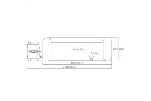 BESTWAY Lay-Z-Spa Paris AirJet Whirlpool, Weiß, Vinyl/Kunstleder, Ø196x66cm 7 BESTWAY Lay-Z-Spa Paris AirJet Whirlpool, Weiß, Vinyl/Kunstleder, Ø196x66cm – Bild 5