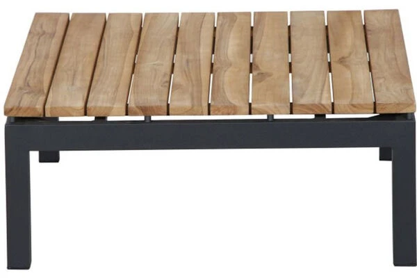 SIENA GARDEN Alvida Loungetisch, Anthrazit/natur, Aluminium/Teakholz, 74x74 Cm 8 SIENA GARDEN Alvida Loungetisch, Anthrazit/natur, Aluminium/Teakholz, 74x74 Cm – Bild 6