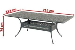 HARTMAN Amalfi Tisch, Dunkelgrün, Alu-Guss, 214x112cm -Ausgewählte Geschäfte Für Garten- Und Outdoor-Produkte 5 20138.jpg