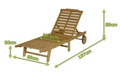 Ploß Rollliege, FSC®-Akazienholz, Geölt, 197 X 69 X 30 Cm, Klappbar, Verstellbar -Ausgewählte Geschäfte Für Garten- Und Outdoor-Produkte 5 20143.jpg