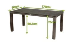 Ploß Rocking Dining Tisch, Grau/braun-meliert, Polyrattan, 170 X 90 Cm, Glasplatte In Steinoptik -Ausgewählte Geschäfte Für Garten- Und Outdoor-Produkte 5 20157.jpg