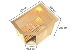 KARIBU Sauna Svea, Fichtenholz 38 Mm, Eckeinstieg, Ca. 2,6m² -Ausgewählte Geschäfte Für Garten- Und Outdoor-Produkte 5 20216 21.jpg