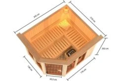 KARIBU Sauna Ainur, Fichtenholz 68 Mm, Eckeinstieg, Ca. 3,7m² -Ausgewählte Geschäfte Für Garten- Und Outdoor-Produkte 5 20264 8.jpg