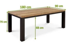 OUTFLEXX Oxford Esstisch, Dark Grey/natur, Alu/recycled FSC®-Teak, 180 X 90 Cm, Rustikal Gebürstet -Ausgewählte Geschäfte Für Garten- Und Outdoor-Produkte 5 20333.jpg