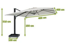 OUTFLEXX Ultimate L Ampelschirm, Anthrazit/creme, Alu/Spuncrylic®, 400x400cm, Inkl. Befüllbarem Schirmständer -Ausgewählte Geschäfte Für Garten- Und Outdoor-Produkte 5 20364.jpg