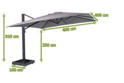 OUTFLEXX Ultimate L Ampelschirm, Anthrazit/grau, Alu/Spuncrylic®, 400x400cm, Inkl. Befüllbarem Schirmständer 12 OUTFLEXX Ultimate L Ampelschirm, Anthrazit/grau, Alu/Spuncrylic®, 400x400cm, Inkl. Befüllbarem Schirmständer -Ausgewählte Geschäfte Für Garten- Und Outdoor-Produkte 5 20365.jpg