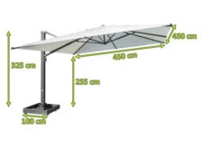 OUTFLEXX Ultimate XL Ampelschirm, Anthrazit/creme, Alu/Spuncrylic®, 450x450cm, Inkl. Befüllbarem Schirmständer -Ausgewählte Geschäfte Für Garten- Und Outdoor-Produkte 5 20366.jpg
