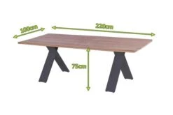 HARTMAN Xanadu Esstisch, Xerix, Alu / Teakholz, 220 X 100 Cm, X-Gestell -Ausgewählte Geschäfte Für Garten- Und Outdoor-Produkte 5 20405.jpg