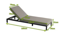 HARTMAN Eva Loungeliege, Flanelle, Sunbrella, 195 X 70 X 31 Cm, Rückenlehne Verstellbar -Ausgewählte Geschäfte Für Garten- Und Outdoor-Produkte 5 20465.jpg