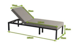 HARTMAN Eva Loungeliege, Flanelle, Sunbrella, 195 X 70 X 45 Cm, Rückenlehne Verstellbar, Hohe Liegefläche -Ausgewählte Geschäfte Für Garten- Und Outdoor-Produkte 5 20467.jpg