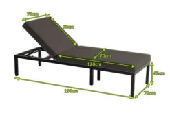 HARTMAN Eva Loungeliege, Sooty, Sunbrella, 195 X 70 X 45 Cm, Rückenlehne Verstellbar, Hohe Liegefläche -Ausgewählte Geschäfte Für Garten- Und Outdoor-Produkte 5 20468.jpg