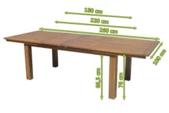 OUTFLEXX Esstisch, Natur, FSC-Akazienholz, 180/220/260x100cm, Oil Finished, Zweifacher Synchronauszug 11 OUTFLEXX Esstisch, Natur, FSC-Akazienholz, 180/220/260x100cm, Oil Finished, Zweifacher Synchronauszug -Ausgewählte Geschäfte Für Garten- Und Outdoor-Produkte 5 20639.jpg