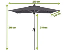 DOPPLER Active Auto Tilt Mittelstockschirm, Anthrazit, Alu/Polyester, 210x140 Cm, Höhenverstellbar, Mit Kurbel -Ausgewählte Geschäfte Für Garten- Und Outdoor-Produkte 5 20873.jpg