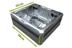 Outtech Steel Art Cetus Whirlpool, Grau/schwarz, 228x214x93 Cm / 1000L, 4 Pers., LED Corner Light, LCD Balboa Anzeige, WIFI READY -Ausgewählte Geschäfte Für Garten- Und Outdoor-Produkte 5 21290.jpg