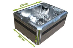 Outtech Steel Art Aurius Whirlpool, Grau/schwarz, 215x165x88 Cm / 900L, 3 Pers., LED Corner Light, LCD Balboa Anzeige, WIFI READY -Ausgewählte Geschäfte Für Garten- Und Outdoor-Produkte 5 21291.jpg