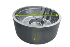 Outtech Steel Art Aqua Whirlpool, Silber/grau, 180x180x73 Cm,5 Pers., LCD Balboa Anzeige, Rund -Ausgewählte Geschäfte Für Garten- Und Outdoor-Produkte 5 21292.jpg