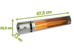 OUTTECH XD-Y Heizstrahler, Silber, Alu, 67,5 X 10,5 X 7,2 Cm, Staubdicht Und Wassergeschützt, Fernbedienung Mit 2 Stufen -Ausgewählte Geschäfte Für Garten- Und Outdoor-Produkte 5 21295.jpg